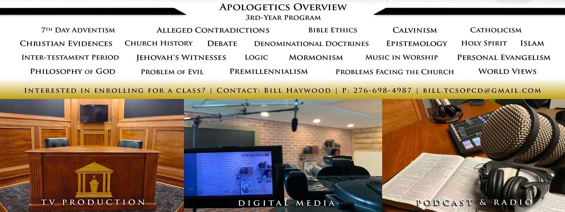 Third Year Apologetics brochure
